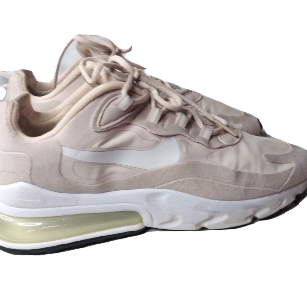 Nike Air Max 270 React Womens Barely Rose White Black size 7.5